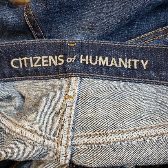 Citizens of Humanity Womens Dani Cropped Straight Leg Jeans Sz 27 Blue Dark Wash - Picture 6 of 9